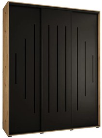 Skriňa 45 Canaris 12 200 artisan/čierna/čierna