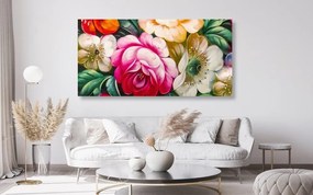 Obraz pestrofarebný svet kvetín - 100x50