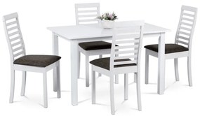 Jídelní set 1+4, rozměr stolu 120x75x75 cm, masiv, bílá