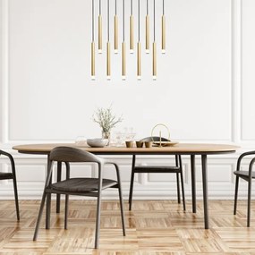 Rabalux 72365 - Luster na lanku RAMIRA 10xG9/5W/230V zlatá