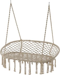 GARDEN LINE Dvojité závesné kreslo – hojdačka – béžové HAM5146