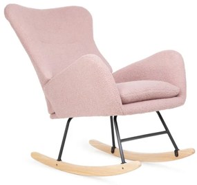 Hojdacie kreslo LUNNIE ružové TEDDY BOUCLÉ 856759