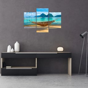 Obraz - Hojdacia sieť na pláži (90x60 cm)