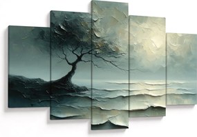 Obraz - Olejomaľba stromu s oceánom (150x105 cm)