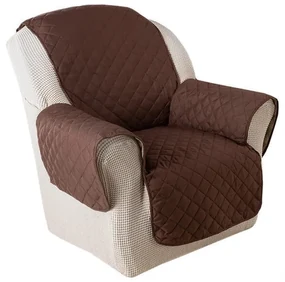 Prikrývky s opierkami béžová/hnedá kreslo - sedák 57 cm