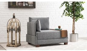 Ľavé rohové kreslo TULA, šedé