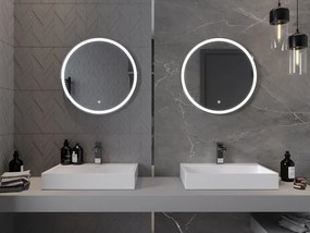 Mexen Gobi osvetlené kúpeľňové zrkadlo okrúhle, 60 cm, LED 6000K, proti zahmlievaniu - 9801-060-060-611-00