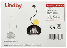 Lindby Lindby - Luster na lanku JURSA 1xE27/60W/230V LW0754