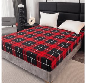 Plachta mikroplyš ALBURY 90x200 cm červená