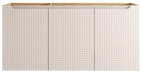 Závěsná umyvadlová skříňka Luxor Beige 82-120-3D béžová/dub olejovaný