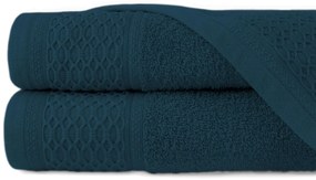 BAVLNENÉ UTERÁKY SOLANO SADA 1 KS 30X50 CM, 1 KS 50X90 CM, 1 KS 70X140 CM TMAVOMODRÁ