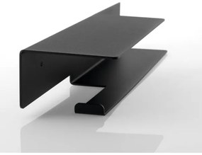 Sapho - Držiak toaletného papiera s poličkou 9,5x35 cm matná čierna