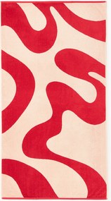 Velúrová plážová osuška's vlnitým vzorom Pia