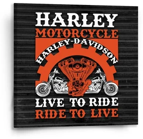 Sablio Obraz Harley-Davidson Live to ride, ride to live - 50x50 cm