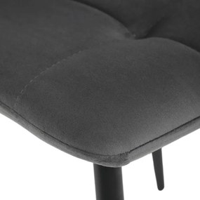 Jedálenská stolička zamatová, sivá CT-281 GREY4