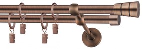 Dekorstudio Garniža dvojradová BASIC medená 19mm Dĺžka: 120cm, Typ príslušenstva: Bez príslušenstva