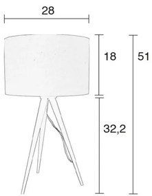 Biela stolová lampa Zuiver Tripod