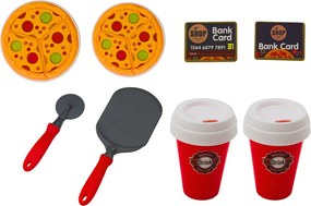 LEAN Toys Súprava obchod pizza kávovar nápoje pokladňa
