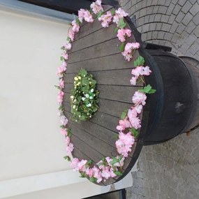 DECOLED Jarný veniec, 220 cm, d. 15 cm, ružový, sakura