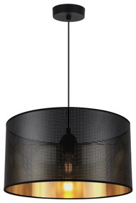 Závesné svietidlo Asti0, 1x čierne PVC tienidlo, (fi 35cm), g, b