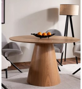 Okrúhly jedálenský stôl ANGEL 120x120 cm, dekor dub