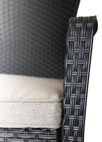 LONGWELL INDUSTRIAL LTD Súprava balkónového nábytku na terasu 2 kreslá + stôl - čierna
