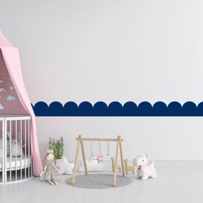 PIPPER. Textilná samolepiaca tapeta - Mini Oblúk - Námornícka modrá farba Farba: Tmavá