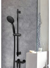 Čierny sprchový set z nerezovej ocele 66 cm Young - Wenko
