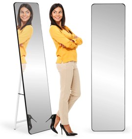 ModernHome Veľké stojace zrkadlo s úzkym rámom 148 cm
