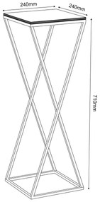 Stojan na kvety 70x24 cm biela