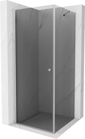Mexen PRETORIA sprchovací kút 80x80cm, 6mm sklo, chrómový profil-šedé sklo, 852-080-080-01-40