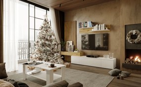 Obývacia stena SOWETO PLUS, biela / dub Artisan