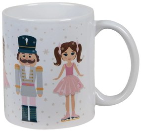 Keramický hrnček s Luskáčikom a bábikou - Ø 9*10 cm / 300 ml