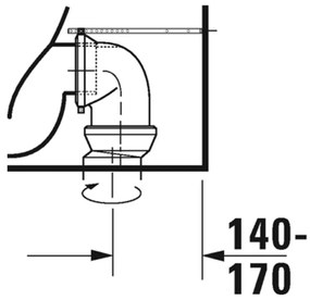 Duravit D-Neo - Stojace WC Kombi Duravit Rimless® 650x370 mm, biela 2002090000