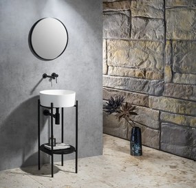 Sapho Sapho, PUNO podstavec s umývadlom 375x870x448xmm, čierna, SKA380-2-01