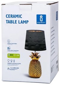 Aigostar - Stolná lampa 1xE14/40W/230V zlatá/čierna