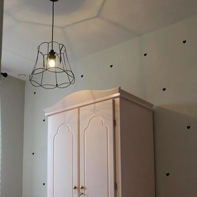 Retro závesné svietidlo čierne 40 cm - Granny Frame