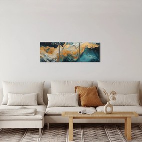 Obraz - Abstrakcia (s hodinami) (90x30 cm)