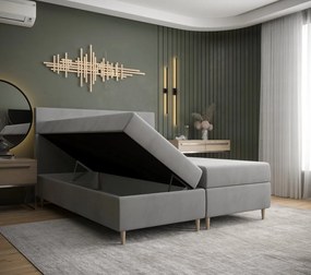 Kontinentálna manželská posteľ ANGELES - 180x200, čierna