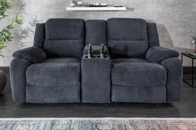Sedacia súprava Relax 39979 Hollywood 2-sedenie Tmavošedá látka - Komfort-nábytok