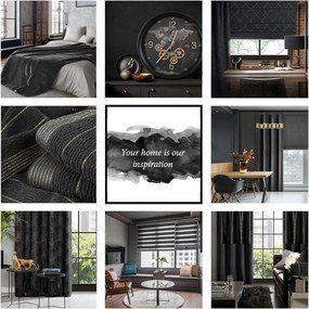 Dekorstudio Hotový záves Pierre Cardin z lesklou potlačou - čierny