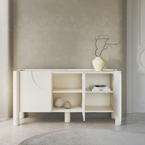 Designová komoda Lunaria 160 cm bílá