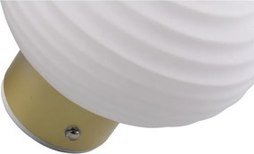 Biele sklenené LED nástenné svietidlo na USB ø 15,5 cm Earl – Reality