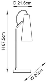 Endon 107527 - Stolná lampa KARNA 1xE27/10W/230V mosadz