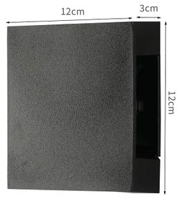 Brilagi - LED vonkajšie nástenné svietidlo QUADRAY LED/4W/230V čierne IP65