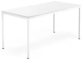 Kancelársky pracovný stôl QBUS, 1600x800 mm, biela/biela