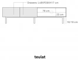 TEULAT ARISTA TV skrinka Čierna