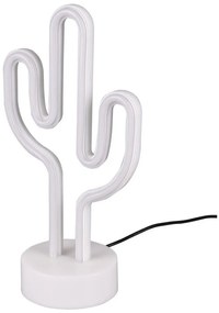 Biela LED stolová lampa (výška 29 cm) Cactus - Reality