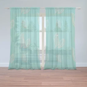 Sablio Záclony Pierka: 2ks 150x250cm