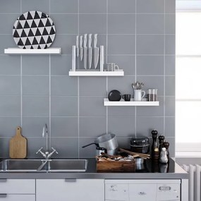 Sada 3 nástenných políc SHELFY, biela